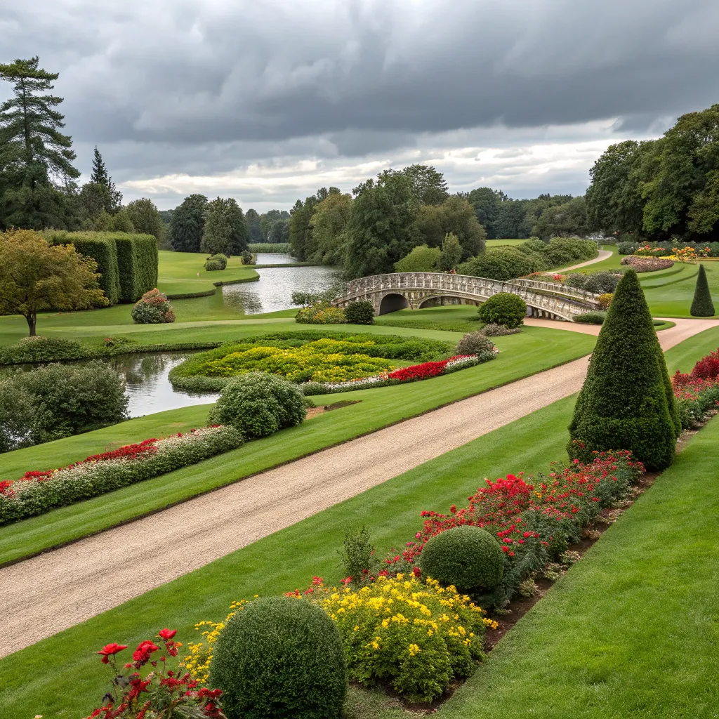 Beautifully landscaped garden